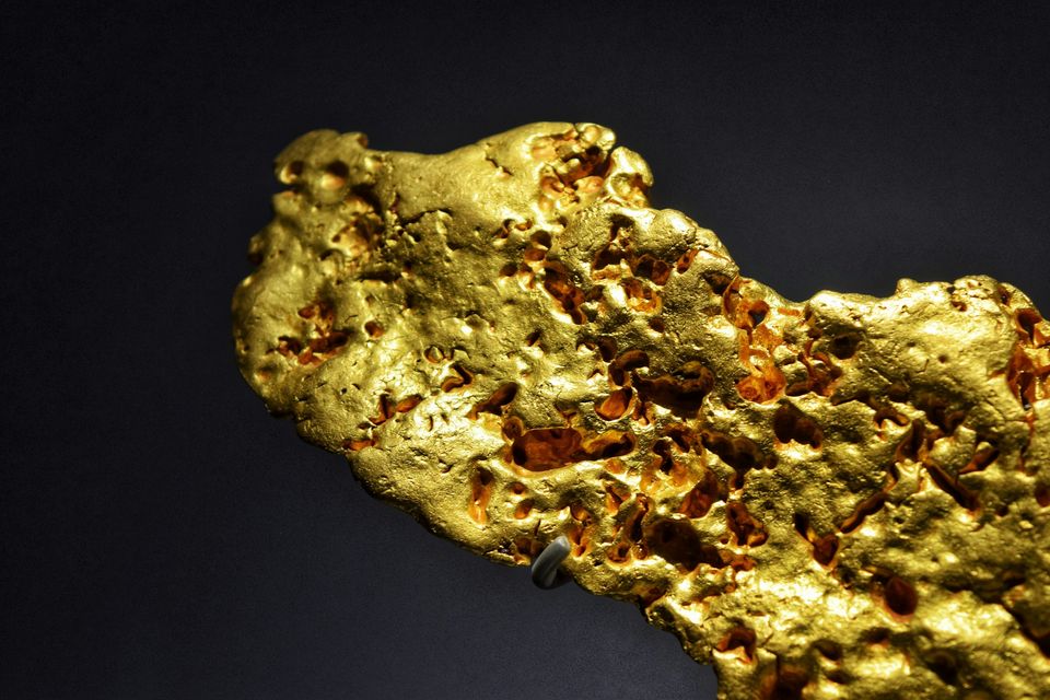 Close-up of a gold nugget