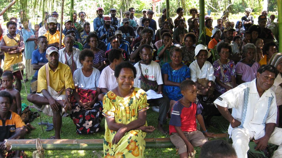 Community meeting in Papua New Guinea