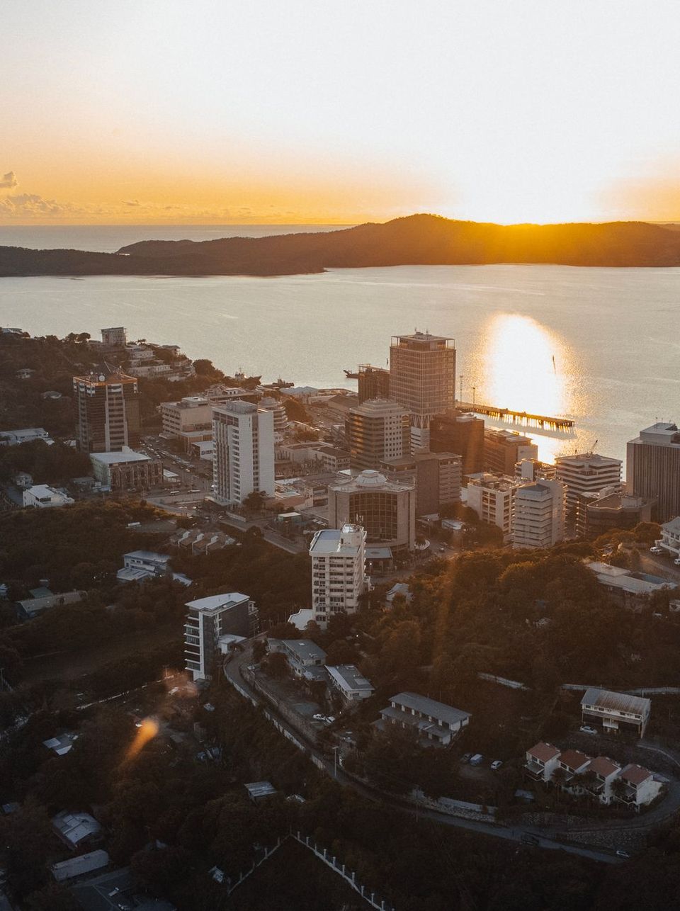 Port Moresby at sunset, Papua New Guinea